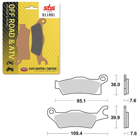 SBS ATV/UTV EVO SINTER BRAKE PAD (6280911108) - DRIVEN Canada's Powersports 6280911108