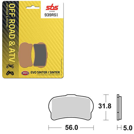SBS ATV/UTV EVO SINTER BRAKE PAD (6280939108) - DRIVEN Canada's Powersports 6280939108