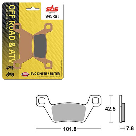 SBS ATV/UTV EVO SINTER BRAKE PAD (6280945108) - DRIVEN Canada's Powersports 6280945108