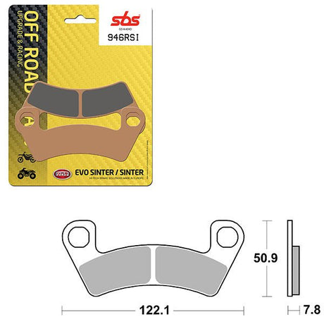 SBS ATV/UTV EVO SINTER BRAKE PAD (6280946108) - DRIVEN Canada's Powersports 6280946108