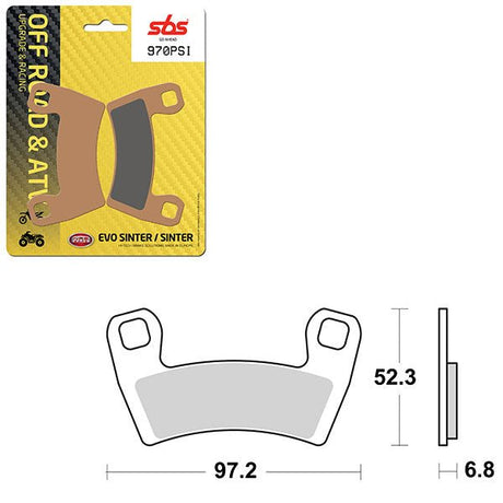 SBS ATV/UTV EVO SINTER BRAKE PAD (6450970108) - DRIVEN Canada's Powersports 6450970108