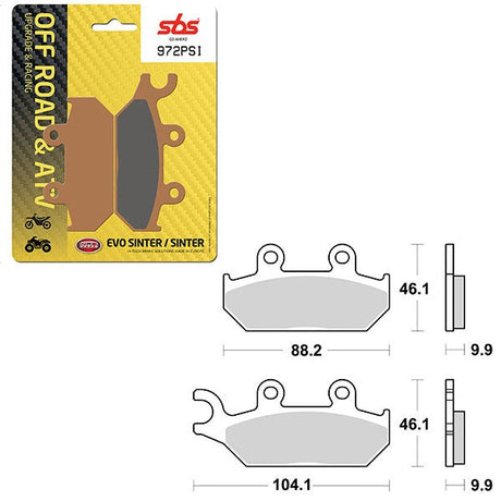 SBS ATV/UTV EVO SINTER BRAKE PAD (6450972108) - DRIVEN Canada's Powersports 6450972108