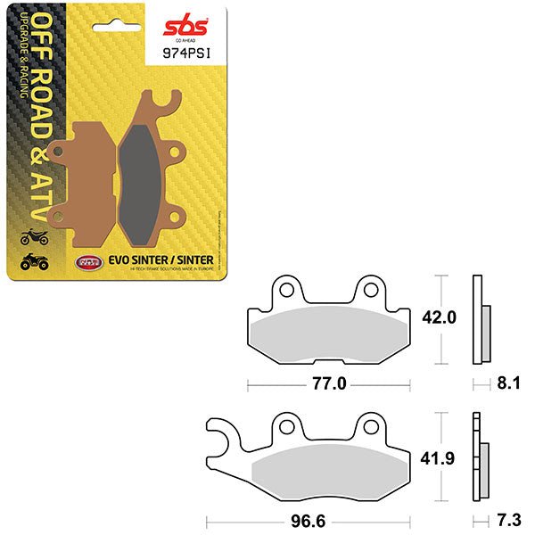 SBS ATV/UTV EVO SINTER BRAKE PAD (6450974108) - DRIVEN Canada's Powersports 6450974108