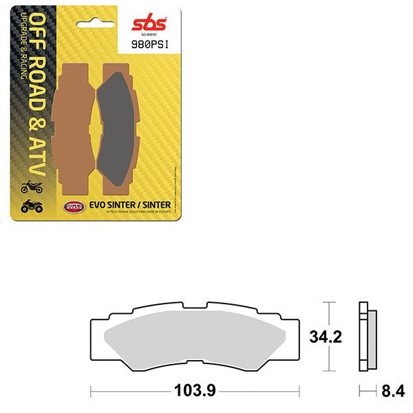 SBS ATV/UTV EVO SINTER BRAKE PAD (6450980108) - DRIVEN Canada's Powersports 6450980108