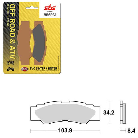 SBS ATV/UTV EVO SINTER BRAKE PAD (6450980108) - DRIVEN Canada's Powersports 6450980108