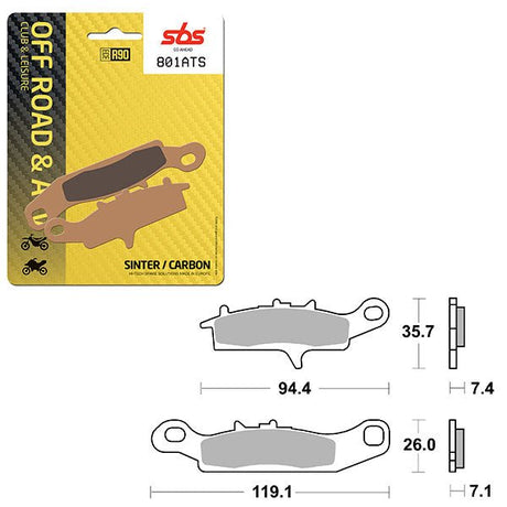 SBS ATV/UTV SINTER BRAKE PAD (1646801) - DRIVEN Canada's Powersports 1646801