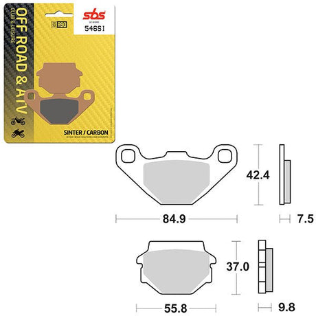 SBS ATV/UTV SINTER BRAKE PAD (6240546108) - DRIVEN Canada's Powersports 6240546108