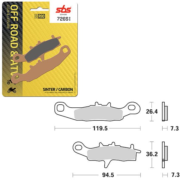 SBS ATV/UTV SINTER BRAKE PAD (6240726108) - DRIVEN Canada's Powersports 6240726108
