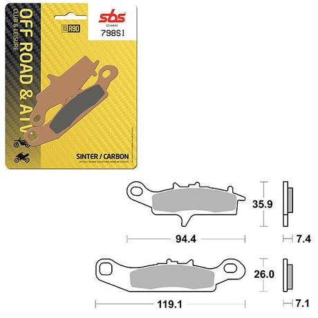 SBS ATV/UTV SINTER BRAKE PAD (6240798108) - DRIVEN Canada's Powersports 6240798108