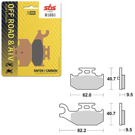 SBS ATV/UTV SINTER BRAKE PAD (6240816108) - DRIVEN Canada's Powersports 6240816108