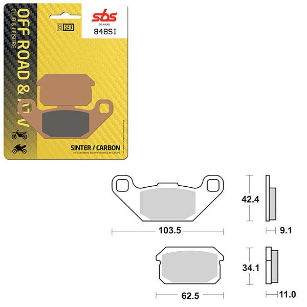 SBS ATV/UTV SINTER BRAKE PAD (6240848108) - DRIVEN Canada's Powersports 6240848108