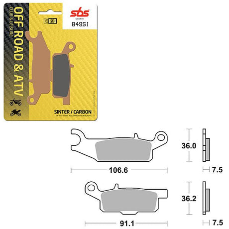 SBS ATV/UTV SINTER BRAKE PAD (6240849108) - DRIVEN Canada's Powersports 6240849108