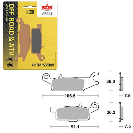 SBS ATV/UTV SINTER BRAKE PAD (6240850108) - DRIVEN Canada's Powersports 6240850108