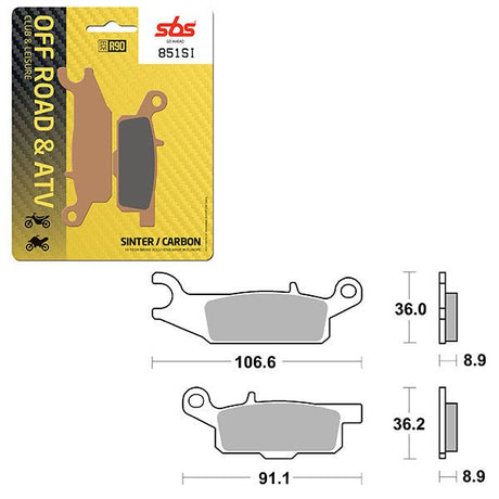 SBS ATV/UTV SINTER BRAKE PAD (6240851108) - DRIVEN Canada's Powersports 6240851108