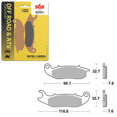 SBS ATV/UTV SINTER BRAKE PAD (6240859108) - DRIVEN Canada's Powersports 6240859108