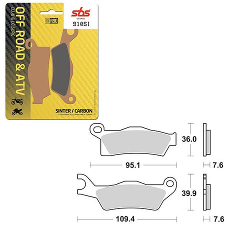 SBS ATV/UTV SINTER BRAKE PAD (6240910108) - DRIVEN Canada's Powersports 6240910108