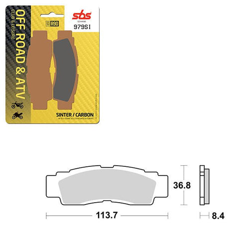SBS ATV/UTV SINTER BRAKE PAD (6240979108) - DRIVEN Canada's Powersports 6240979108