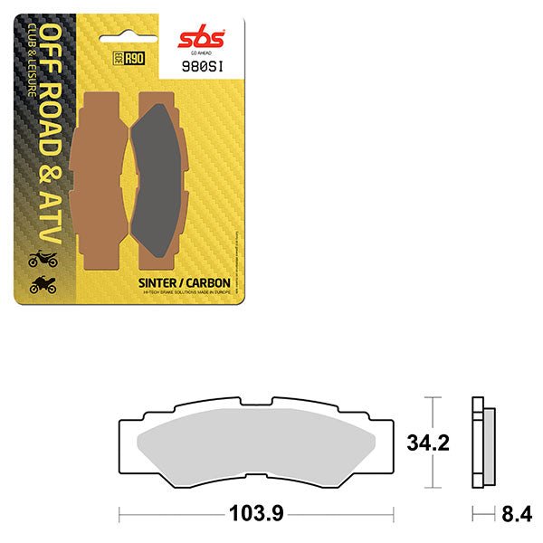 SBS ATV/UTV SINTER BRAKE PAD (6240980108) - DRIVEN Canada's Powersports 6240980108