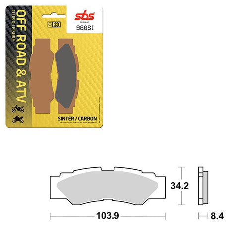 SBS ATV/UTV SINTER BRAKE PAD (6240980108) - DRIVEN Canada's Powersports 6240980108