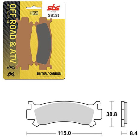 SBS ATV/UTV SINTER BRAKE PAD (6240981108) - DRIVEN Canada's Powersports 6240981108