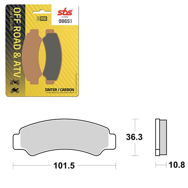 SBS ATV/UTV SINTER BRAKE PAD (6240986100) - DRIVEN Canada's Powersports 6240986100