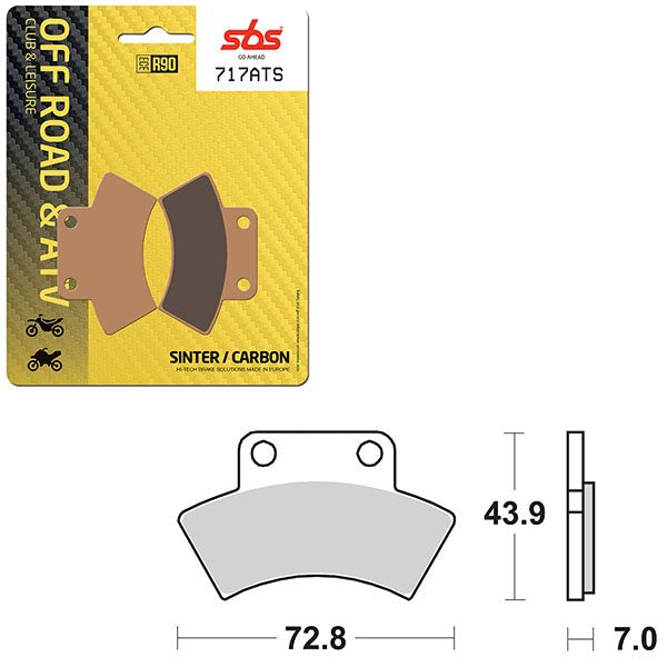 SBS ATV/UTV SINTER BRAKE PAD (6460717108) - DRIVEN Canada's Powersports 6460717108