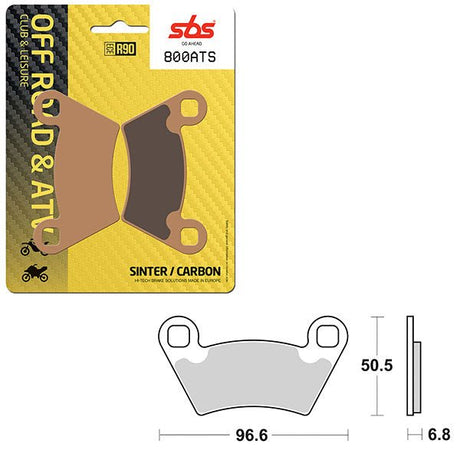 SBS ATV/UTV SINTER BRAKE PAD (6460800108) - DRIVEN Canada's Powersports 6460800108