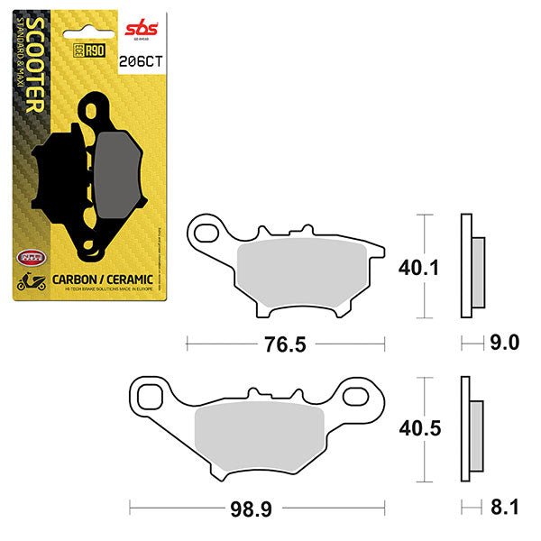 SBS CARBON BRAKE PAD (6210206100) - DRIVEN Canada's Powersports 6210206100