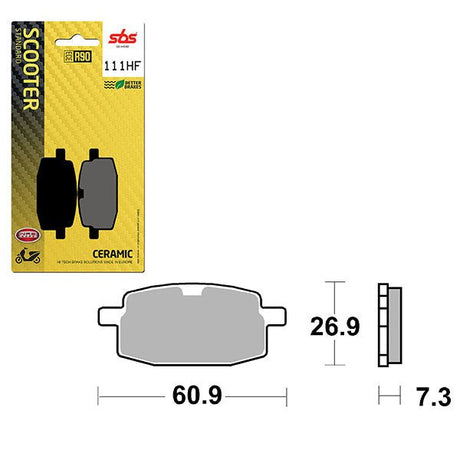 SBS CERAMIC BRAKE PAD (6190111100) - DRIVEN Canada's Powersports 6190111100