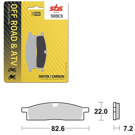 SBS CLUB, TRAILS & LEISURE CARBON BRAKE PAD (6330589108) - DRIVEN Canada's Powersports 6330589108