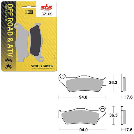 SBS CLUB, TRAILS & LEISURE CARBON BRAKE PAD (6330671108) - DRIVEN Canada's Powersports 6330671108