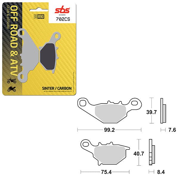 SBS CLUB, TRAILS & LEISURE CARBON BRAKE PAD (6330702108) - DRIVEN Canada's Powersports 6330702108