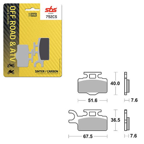 SBS CLUB, TRAILS & LEISURE CARBON BRAKE PAD (6330752108) - DRIVEN Canada's Powersports 6330752108