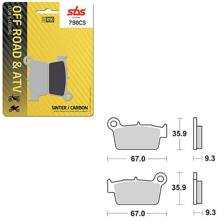 SBS CLUB, TRAILS & LEISURE CARBON BRAKE PAD (6330790108) - DRIVEN Canada's Powersports 6330790108