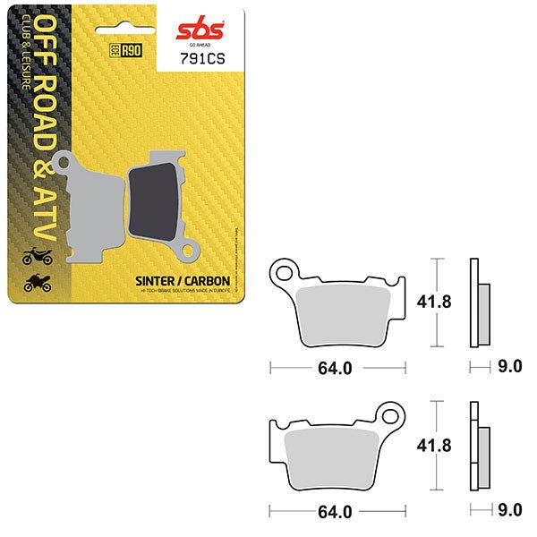 SBS CLUB, TRAILS & LEISURE CARBON BRAKE PAD (6330791108) - DRIVEN Canada's Powersports 6330791108