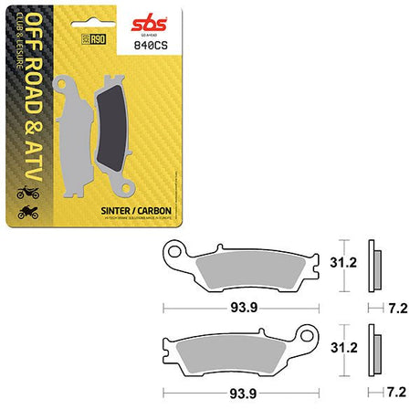 SBS CLUB, TRAILS & LEISURE CARBON BRAKE PAD (6330840108) - DRIVEN Canada's Powersports 6330840108