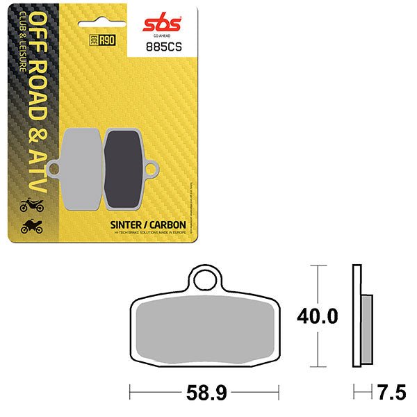 SBS CLUB, TRAILS & LEISURE CARBON BRAKE PAD (6330885108) - DRIVEN Canada's Powersports 6330885108