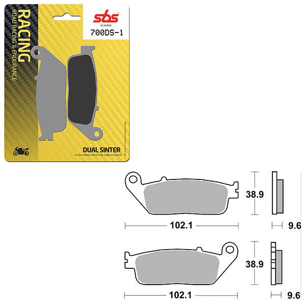 SBS DS - 1 DUAL SINTER DYNAMIC RACING CONCEPT FRONT BRAKE PAD (6370700108) - DRIVEN Canada's Powersports 6370700108