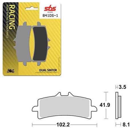 SBS DS - 1 DUAL SINTER DYNAMIC RACING CONCEPT FRONT BRAKE PAD (6370841108) - DRIVEN Canada's Powersports 6370841108
