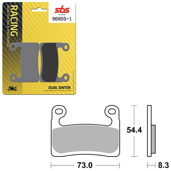 SBS DS - 1 DUAL SINTER DYNAMIC RACING CONCEPT FRONT BRAKE PAD (6370960108) - DRIVEN Canada's Powersports 6370960108
