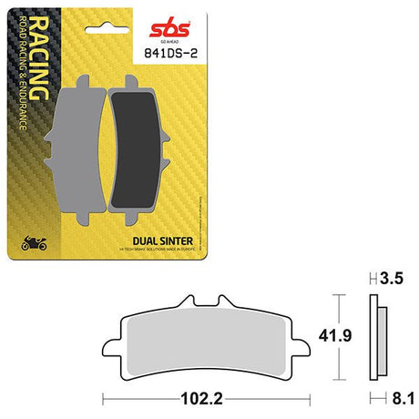 SBS DS - 2 DUAL SINTER DYNAMIC RACING CONCEPT REAR BRAKE PAD (6410841108) - DRIVEN Canada's Powersports 6410841108