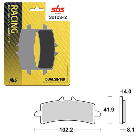 SBS DS - 2 DUAL SINTER DYNAMIC RACING CONCEPT REAR BRAKE PAD (6410901108) - DRIVEN Canada's Powersports 6410901108