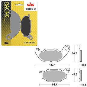 SBS DS - 2 DUAL SINTER DYNAMIC RACING CONCEPT REAR BRAKE PAD (6410931108) - DRIVEN Canada's Powersports 6410931108