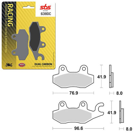 SBS DUAL CARBON FOR RACE USE ONLY BRAKE PAD (6290638100) - DRIVEN Canada's Powersports 6290638100