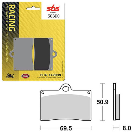 SBS DUAL CARBON FRONT FOR RACE USE ONLY BRAKE PAD (6290566108) - DRIVEN Canada's Powersports 6290566108