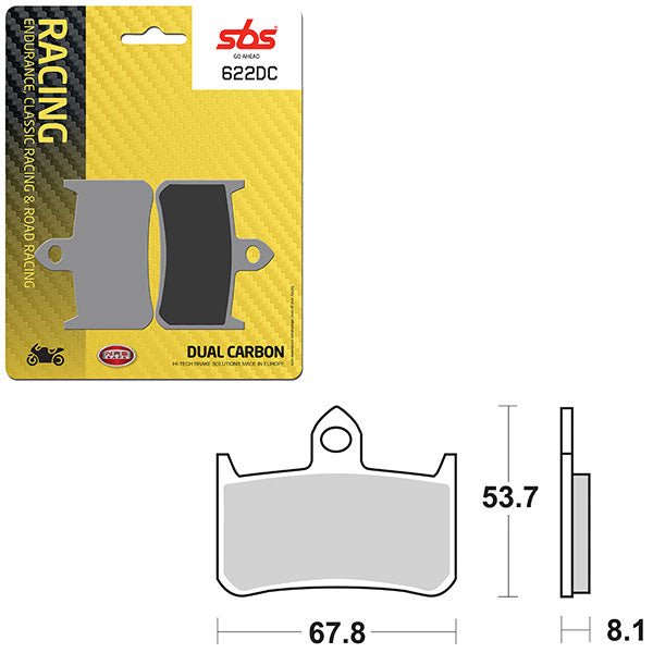 SBS DUAL CARBON FRONT FOR RACE USE ONLY BRAKE PAD (6290622108) - DRIVEN Canada's Powersports 6290622108