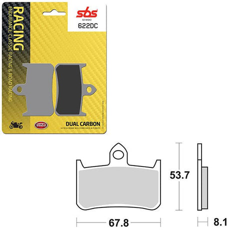 SBS DUAL CARBON FRONT FOR RACE USE ONLY BRAKE PAD (6290622108) - DRIVEN Canada's Powersports 6290622108