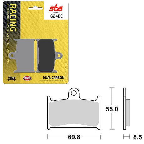 SBS DUAL CARBON FRONT FOR RACE USE ONLY BRAKE PAD (6290624108) - DRIVEN Canada's Powersports 6290624108