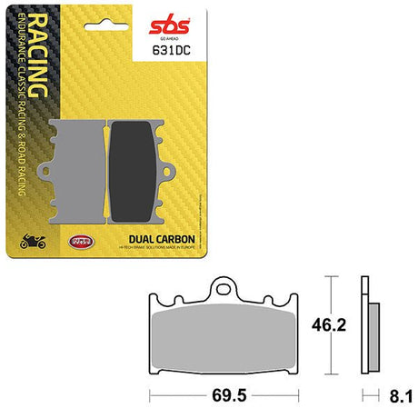 SBS DUAL CARBON FRONT FOR RACE USE ONLY BRAKE PAD (6290631108) - DRIVEN Canada's Powersports 6290631108