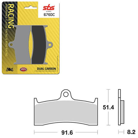 SBS DUAL CARBON FRONT FOR RACE USE ONLY BRAKE PAD (6290676108) - DRIVEN Canada's Powersports 6290676108